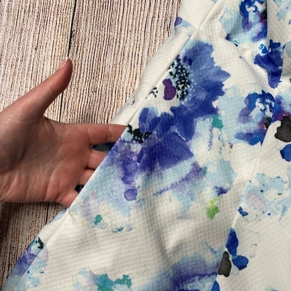 RACHEL Roy Off The Shoulder Watercolor Floral A-Line Mini Dress Size 6 - Picture 6 of 13